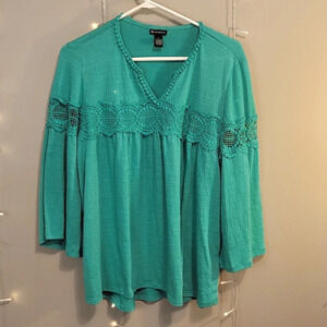 COPY - H6-NEW DIRECTIONS WOMENS SIZE LARGE TOP GREEN